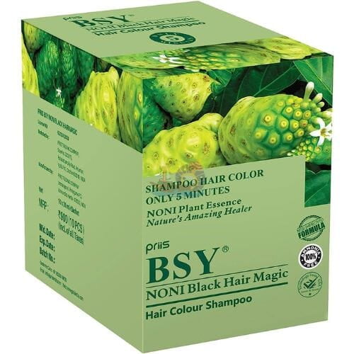 BSY Noni Black Hair Magic Hair Color Shampoo | Ammonia Free Hair Color Shampoo- 12ml BSY Noni Black Hair Magic Hair Color Shampoo | Ammonia Free Hair Color Shampoo- 12ml