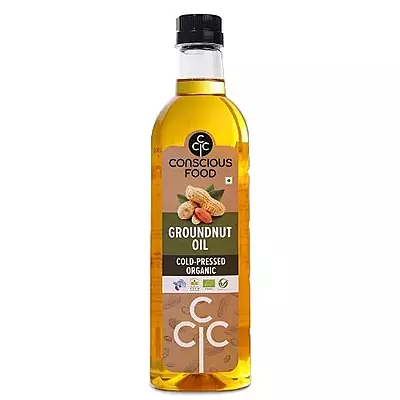 Conscious Food Organic Groundnut Oil in PET bottle | Cold Pressed