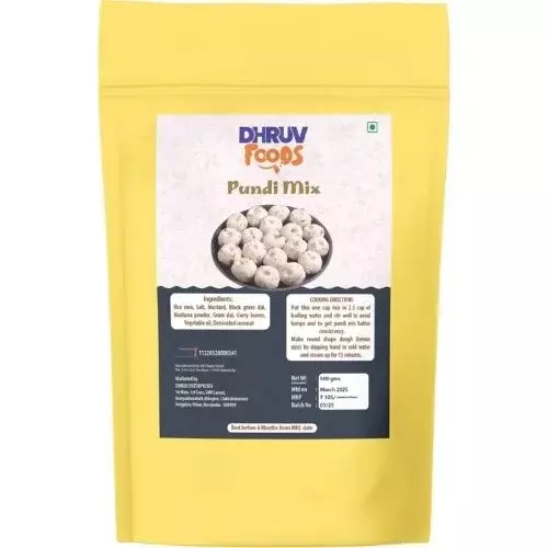 Dhruv Foods Instant Pundi Mix – Authentic Taste of Karnataka- 500g