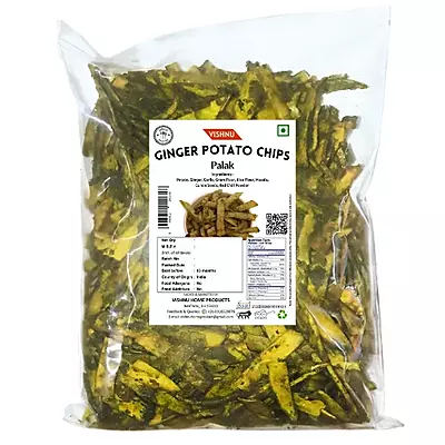 Vishnu Special Ginger Potato Chips- Palak