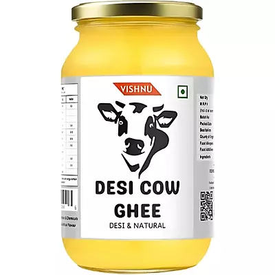 Vishnu Natural Desi Cow Ghee - Pure, Healthy & Aromatic Ghee for Daily Nutrition- 500ml