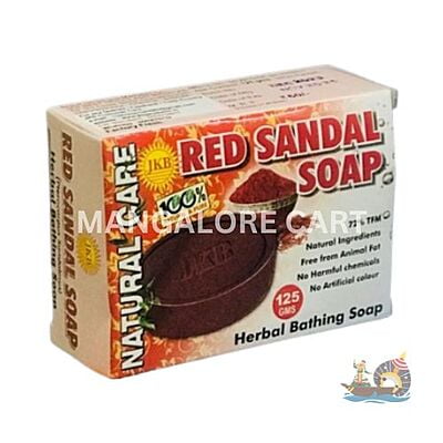 JKB Red Sandal Soap- 125g