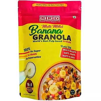 KRD Homemade Granola – High-Protein Breakfast Cereal with Oats, Nuts, Seeds & Dry Fruits- 250g