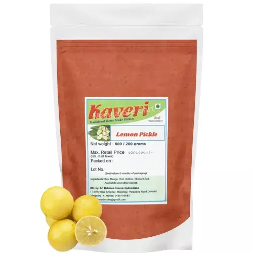 Kaveri Lime Roasted Pickle | Authentic South Indian Flavor- 500g