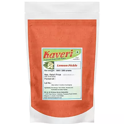 Kaveri Lime Pickle | Authentic Mangalore Special Pickle for a Zesty Flavor Boost- 500g