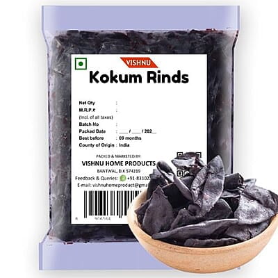 Dried Kokum Peel | Kokam Rinds | Garcinia Indica Brinda- 200g