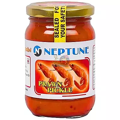 Neptune Spicy Prawns Pickle - 300g | Authentic Coastal Flavor, Perfect Seafood Condiment