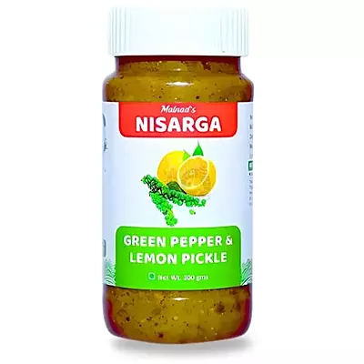 Nisarga Green Pepper & Lemon Pickle- 300g