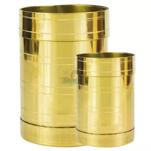 Pavu and Seru | Brass Rice Measuring Pot Padi Uzhakku | Changazhi Traditional Measuring Vessel for Paddy and Grains Pavu and Seru | Brass Rice Measuring Pot Padi Uzhakku | Changazhi Traditional Measuring Vessel for Paddy and Grains