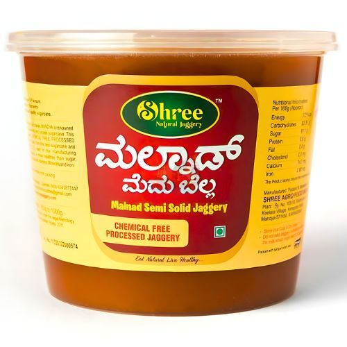 Shree Organically Processed Malnad Semi Solid Jaggery- 1kg Shree Organically Processed Malnad Semi Solid Jaggery- 1kg