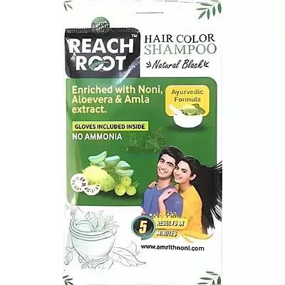 Amrith Noni- Noni Black Hair Magic Hair Color Shampoo | Ammonia Free Hair Color Shampoo